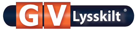 Logo for GV Lysskilt hos GV Reklame.