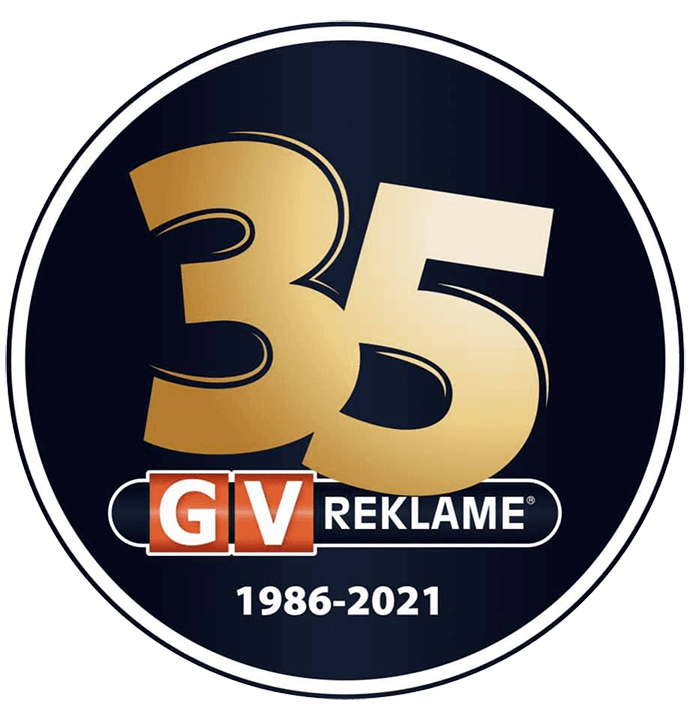 Logo for GV Reklames 35-årsjubileum.