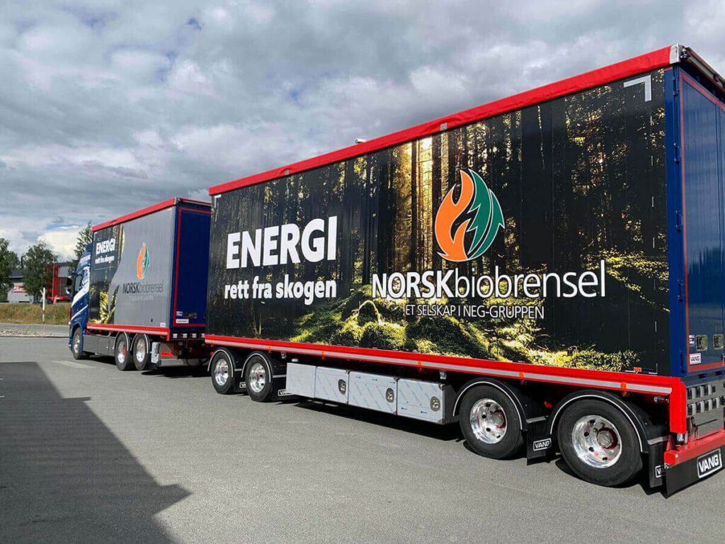Helfoliert lastebil for Norsk Biobrensel.