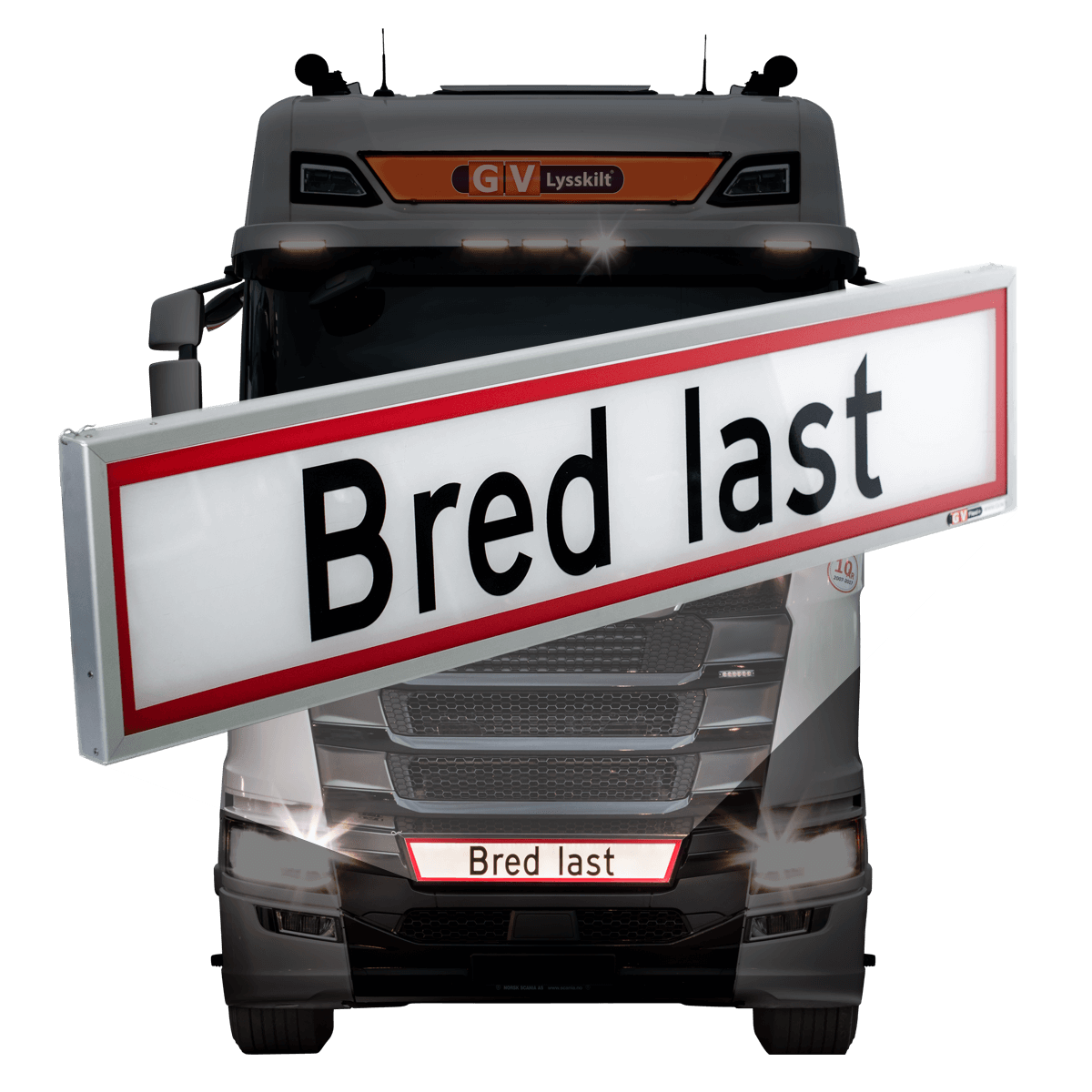 Bred Last GV Flexi+ skilt for lastebil.